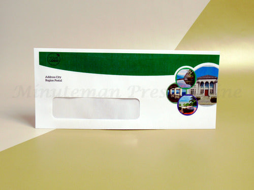 <img src=”10-Window-Envelope.jpg” alt=”Custom Printed #10 Window Envelopes with colored background on top and right side”>
