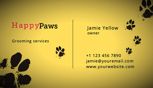 ANIMAL GROOMING BUSINESS CARD TEMPLATE