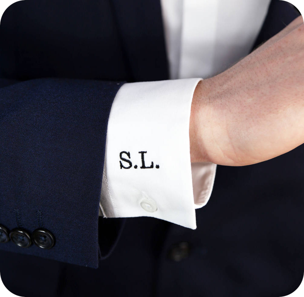 dress shirt cuff embroidery Bespoke Shirt Cuff Embroidery
