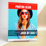 <img src=”Custom-Full-Color-Poster.jpg” alt=”Custom Posters with Lamination with an image of a lady sending greetings and "Sun hill College PHOTO CLUB" text in top center ”>