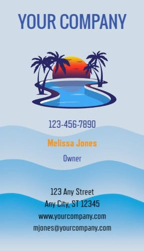 SWIMMING POOL BUSINESS CARDS